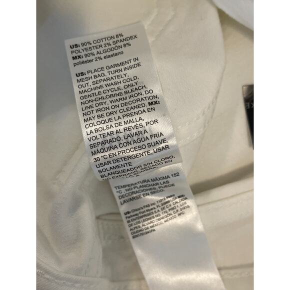 White House Black Market Jeans Womens 0R White Skinny Flare Minimalist Luxury - Picture 10 of 10